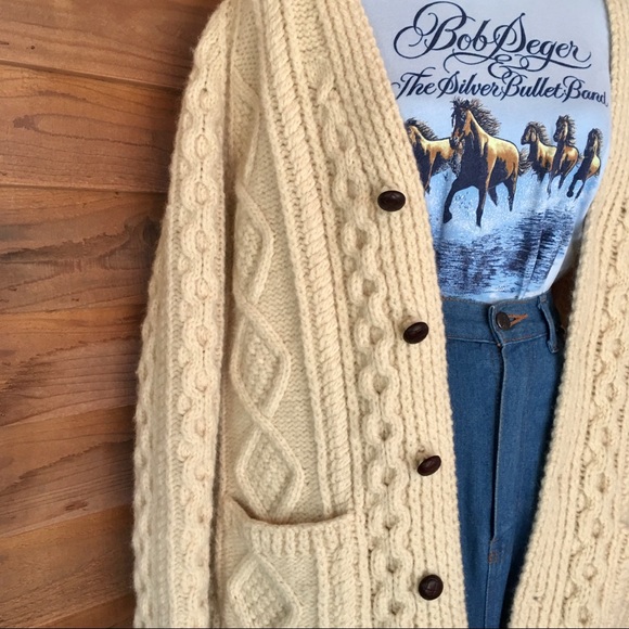 Sweaters - Bainin Wool Hand-knitted Irish Sweater